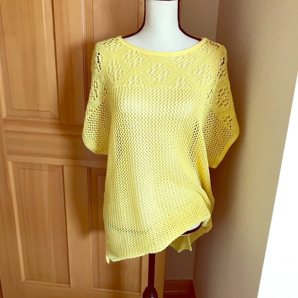 Christopher & Banks mesh shirt/ coverup XL